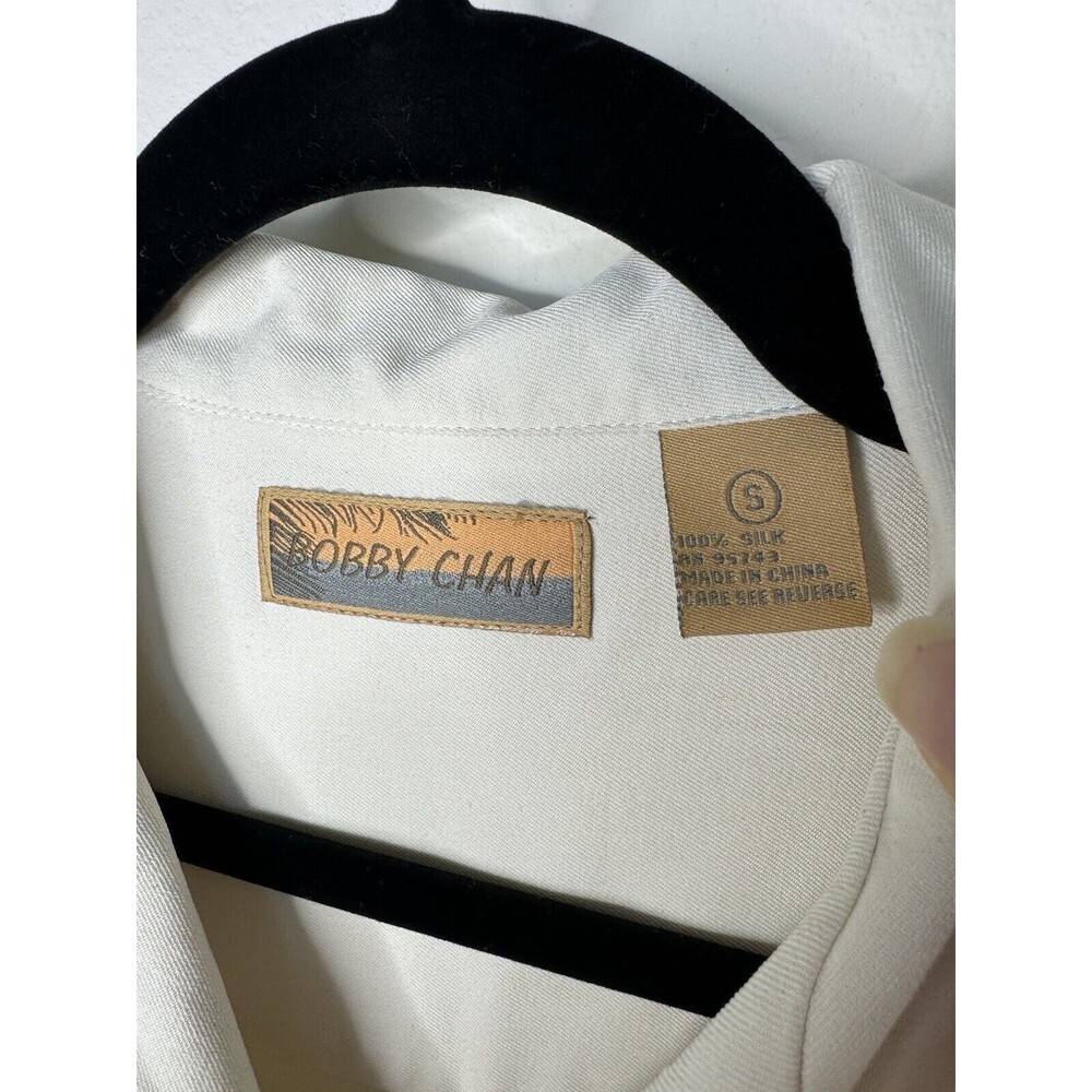 Bobby Chan Embroidered Silk Golf Shirt Hawaiian Button Down RARE - Picture 6 of 10